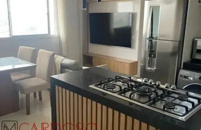 Apartamento 2 quartos, planejados, semimobiliado, porcelanato, lazer. sam sul - d129