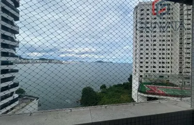 Apartamento asturias  -  guarujá. vista mar total e lazer de clube.