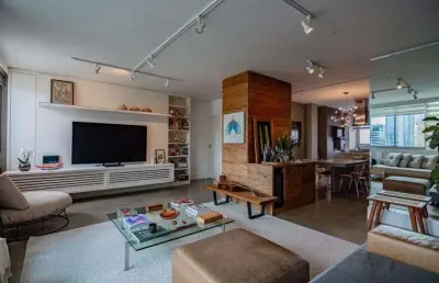 Apartamento mobiliado, 131 m², venda e locação, 2 suítes, 1 vaga, cozinha americana no itaim bibi