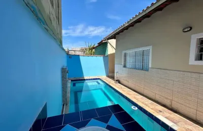 Casa para venda em itanhaém, bopiranga, 3 dormitórios, 3 suítes, 1 banheiro, 3 vagas