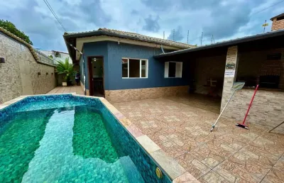 Casa para venda em itanhaém, bopiranga, 2 dormitórios, 1 suíte, 1 banheiro, 2 vagas