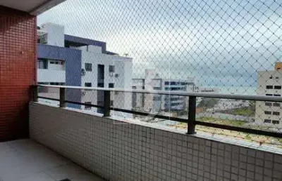 Apartamento 04 suítes, 170m2, nascente sul, vista mar em manaíra, joão pessoa pb