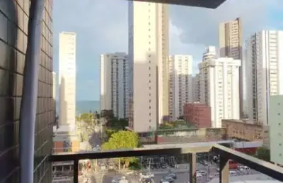 Maravilhoso flat mobiliado de 32m² para aluguel em boa viagem vista livre