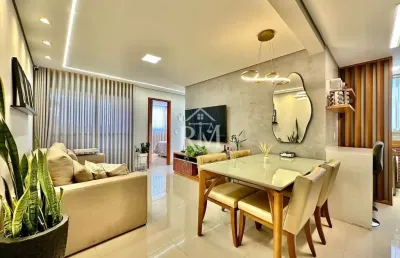 Apartamento 2 quartos c/ suíte, varanda e planejados, à venda no bairro rio branco - belo horizonte -mg