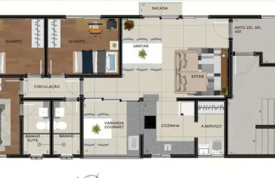 Apartamento 3 quartos para venda em sabará, ana lúcia, 3 dormitórios, 1 suíte, 2 banheiros, 2 vagas