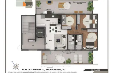 Apartamento 3 quartos para venda em sabará, ana lúcia, 3 dormitórios, 1 suíte, 2 banheiros, 2 vagas