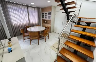 Cobertura para venda em belo horizonte, sagrada família, 2 dormitórios, 1 suíte, 2 banheiros, 2 vagas