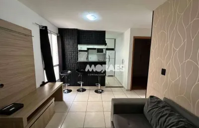 Apartamento mobiliado com 2 quartos, 42 m² - venda por r$ 210.000 ou aluguel por r$ 1.620/mês - residencial parque barcelona - bauru/sp