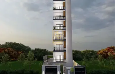 Apartamento com 3 dormitórios e sacada gourmet a 450m da praia