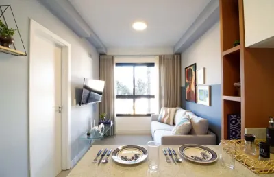 Apartamento de 1 quarto, moderno e completo no centro de curitiba