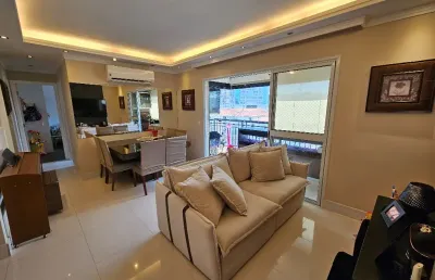 Gonzaga! 3 dorms (1 suite), 80m², lazer completo! de frente e com varanda!