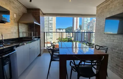 1 quadra da praia! varanda com churrasqueira! porteira fechada! 3 suites, 2  vagas, lazer com piscin