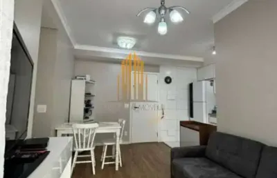 Apartamento de 60m² com dois dormitorios sendo uma suite dois banheiros e uma vaga de garagem cobert