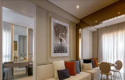 Condomínio maison cyrela. perdizes,  apartamento á venda com 46m² 2 dormitórios, 2 suites. sem vaga