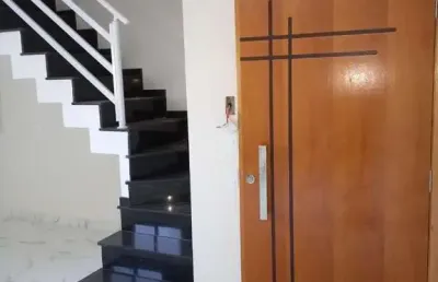 Cobertura de 90m2,  2 dormitórios, sala, cozinha, 1 banheiro, churrasqueira e 1 vaga - bairro jaçatuba - santo andré