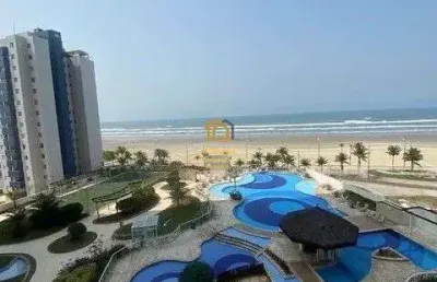 Apartamento com 3 dormitorios frente ao mar, praia grande/sp