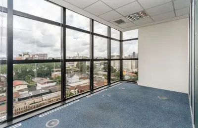 Laje corporativa para locação em curitiba, alto da glória, 3 banheiros, 2 vagas
