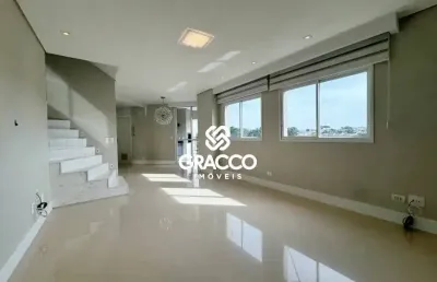 Cobertura duplex com 135 m² e 3 vagas, lazer completo no centro cívico