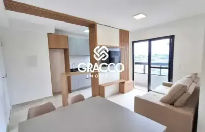 Apartamento 2 quartos mobiliado, 1 vaga para locação no portão