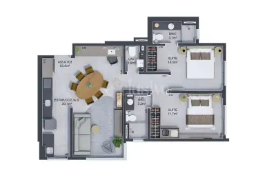 Apartamento com 2 quartos à venda na avenida marinheiro max schramm, 2701, jardim atlântico, florianópolis por r$ 1.136.534