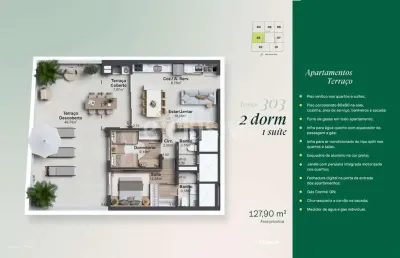 Apartamento com 2 quartos à venda na rua afonso pena, 603, estreito, florianópolis por r$ 979.000
