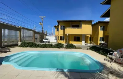 Casa duplex à beira-mar em condomínio com piscina — 3/4 (2 suítes) stella maris
