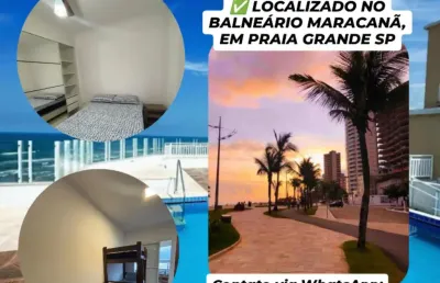 Amplo apto frente total ao mar - balneário maracanã