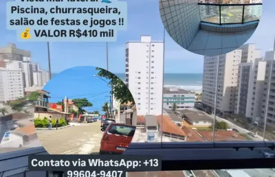 Apto ocian 100m da praia - 2 dorms, 1 suite, vista mar lateral!!
