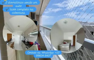 Jd real apto p locação - 2 dorms,  sacada gourmet vista mar, lazer na cobertura