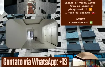 Lindo apartamento aviação // 1 dorm, 280m da praia + sacada vista livre