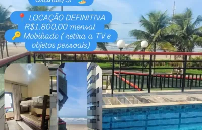 Apto frente mar maracanã pg aligar // 1 dorm, varanda vista mar