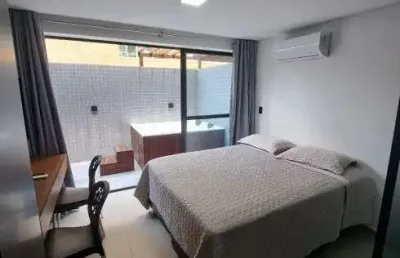 Flat mobiliado com jacuzzi no jardim oceania - joão pessoa - pb