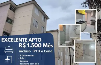 Apartamento para locação em mogi das cruzes, jundiapeba, 2 dormitórios, 1 banheiro, 1 vaga