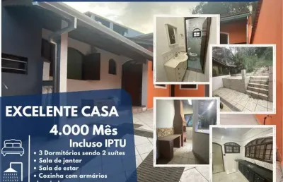 Casa para locação em suzano, jardim dona benta, 3 dormitórios, 2 suítes, 4 banheiros, 4 vagas