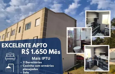 Apartamento para locação em suzano, meu cantinho, 2 dormitórios, 1 banheiro, 1 vaga