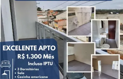 Apartamento para locação em suzano, jardim leblon, 3 dormitórios, 1 banheiro, 1 vaga