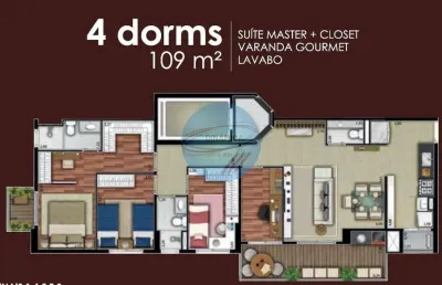 Bellini, seu apartamento 109m² a melhor vista de alphaville