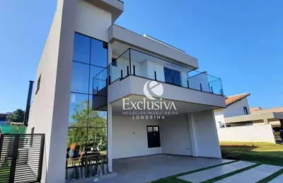 Sobrado com 3 dormitórios à venda, 235 m² - condomínio parque taua iii - aranguá - londrina/pr