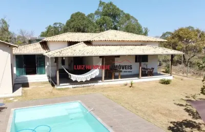 Casa em condomínio fechado com 3 quartos à venda na rodovia mg 10 km 55, sn, condomínio estância da mata, jaboticatubas, 170 m2 por r$ 765.000