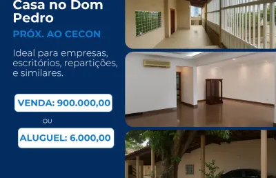 Venda e locação - casa espaçosa no dom pedro - próximo  ao cecon