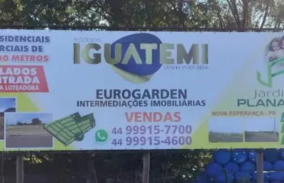 Terrenos parcelados sem entrada direto com a loteadora  a partir de r$. 115.000,00-residencial iguatemi-iguatemi-pr