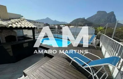 Cobertura com 4 quartos à venda na avenida érico veríssimo, barra da tijuca, rio de janeiro, 355 m2 por r$ 3.700.000