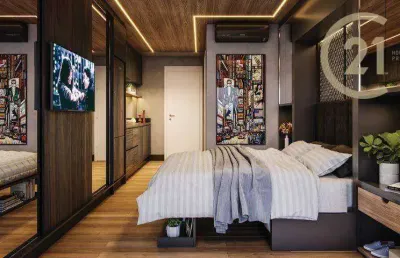 Apartamento studio novo com 1 dormitório à venda, 30 m² por r$ 529.000 - brooklin paulista - são paulo/sp