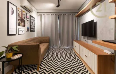 Apartamento com 1 dormitório à venda, 45 m² por r$ 890.000,00 - itaim bibi - são paulo/sp