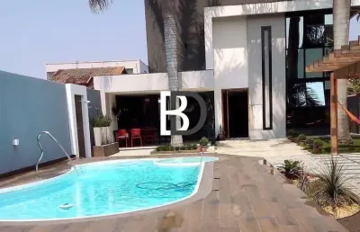 Casa com 6 quartos à venda na rua cinco, 01, jardim campomar, rio das ostras, 435 m2 por r$ 1.130.000