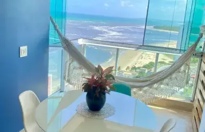 Ea-oportunidade apartamento em candeias vista mar, andar alto, reformado, 64m² e lazer completo