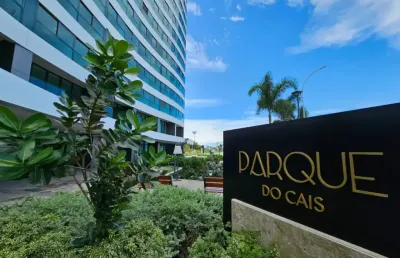 Ea-oportunidade no parque do cais, apartamento de 1 quarto no prédio mais exclusivo de recife, com móveis, andar alto, lazer completo