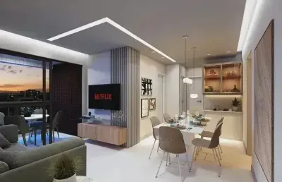 Ebo- paço dos pinheiros| 3 qts| 2 suites| porcelanato|2 vagas de garagem