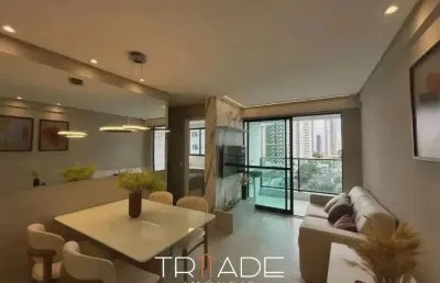 Akf- apartamento 60m², suíte, bem localizado na torre, 1 vaga, lazer completo.