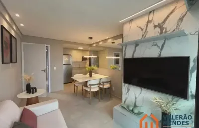 Gd - apartamento na torre com, 02 quartos, 1 suíte, varanda gourmet, área de lazer completa.